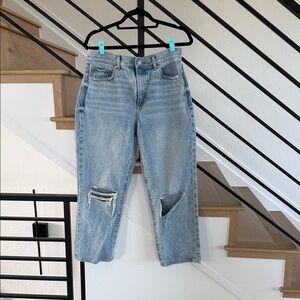 Express Light Blue Distressed Women Jeans